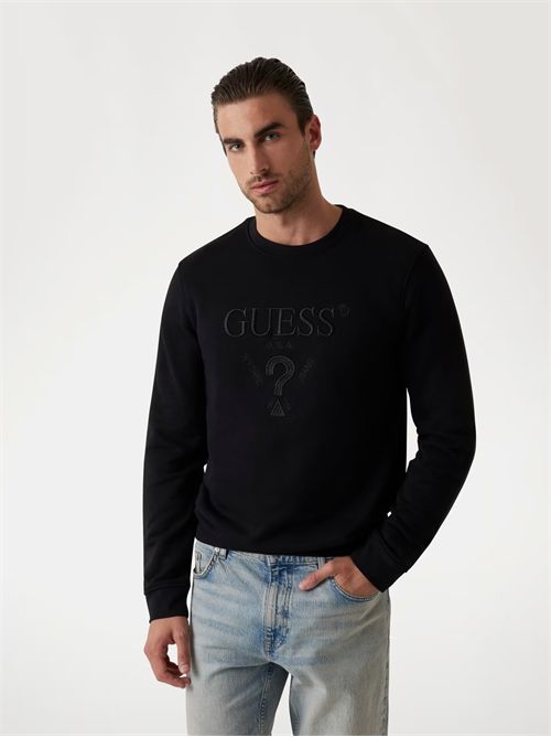 Felpa logo frontale GUESS | M5RQ08KCN01/JBLK